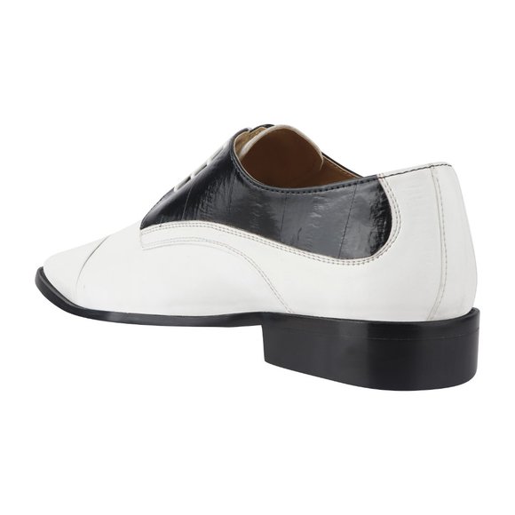 LIBERTYZENO White-black Leather Oxford Style Dress Shoes main image 7